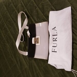 Transparent black and white Furla shoulder/cross over bag